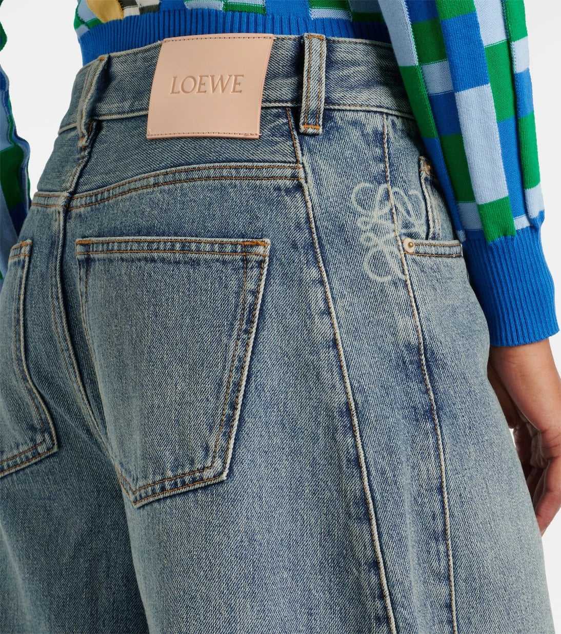 Loewe - Anagram barrel-leg jeans