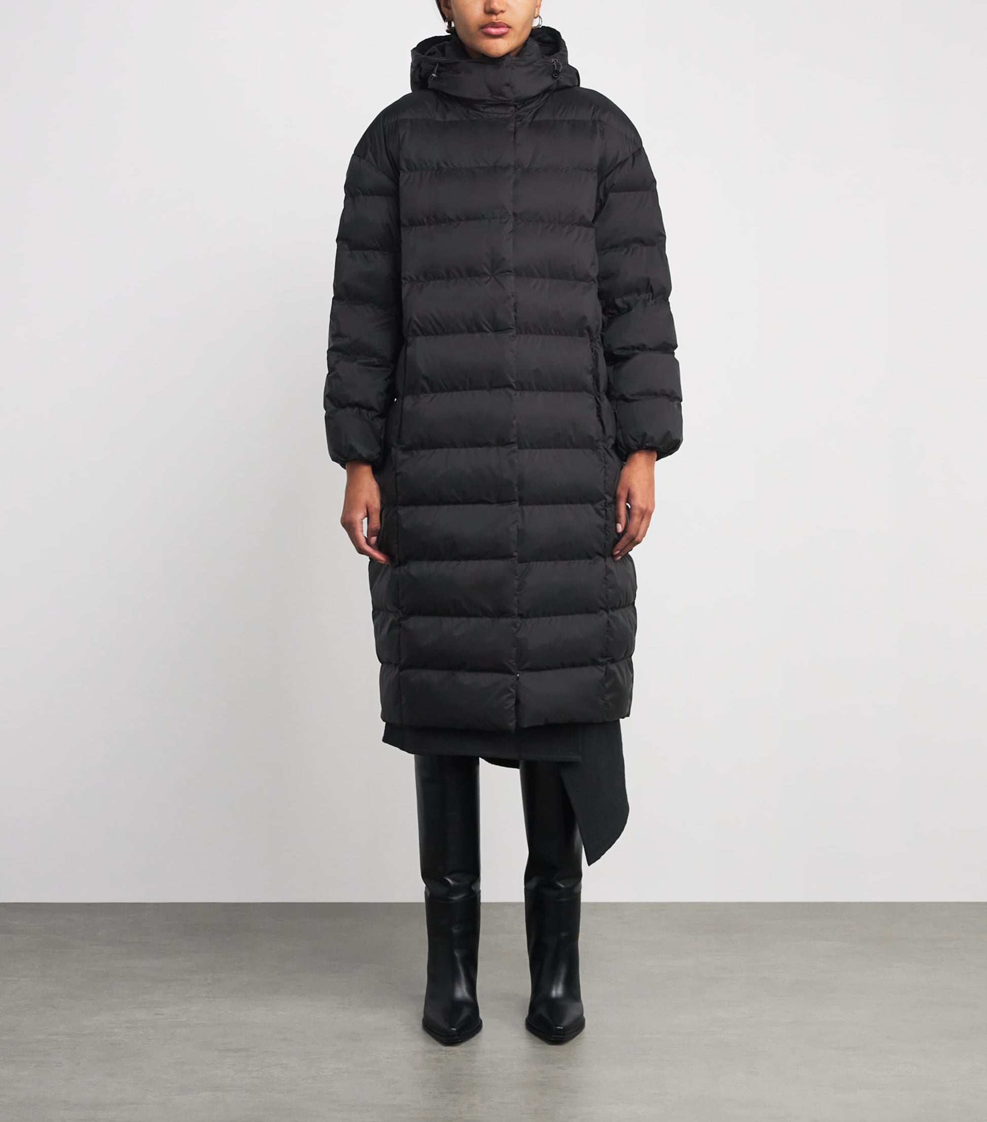 Black Quilted Carioca Puffer Coat