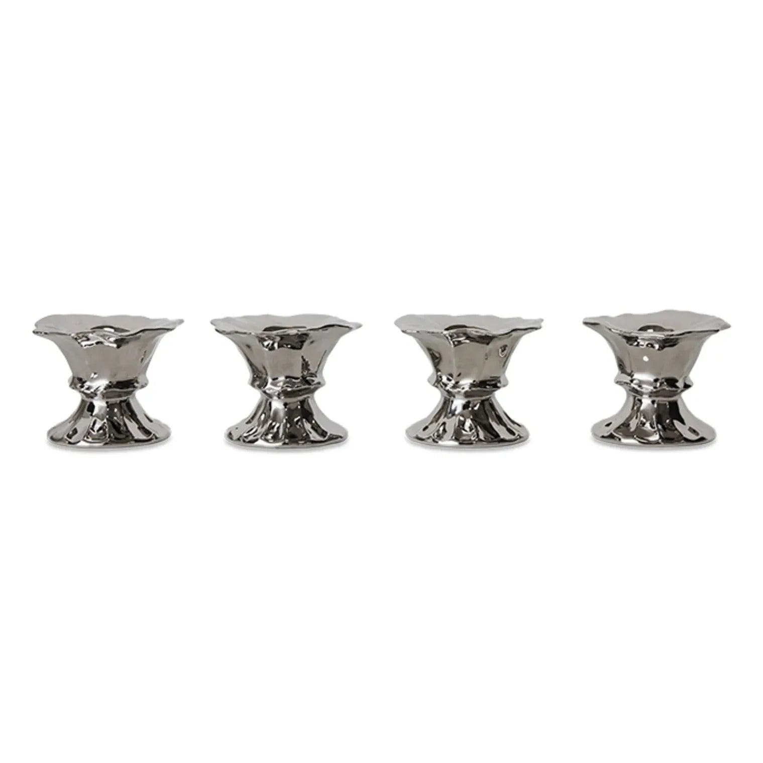 HKliving - New classics egg cups - Set of 4 | Silver