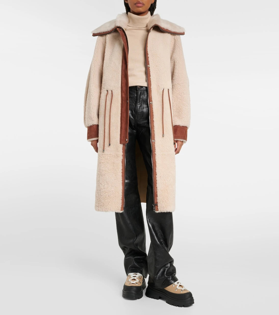 Bogner - Gritt suede-trimmed shearling coat