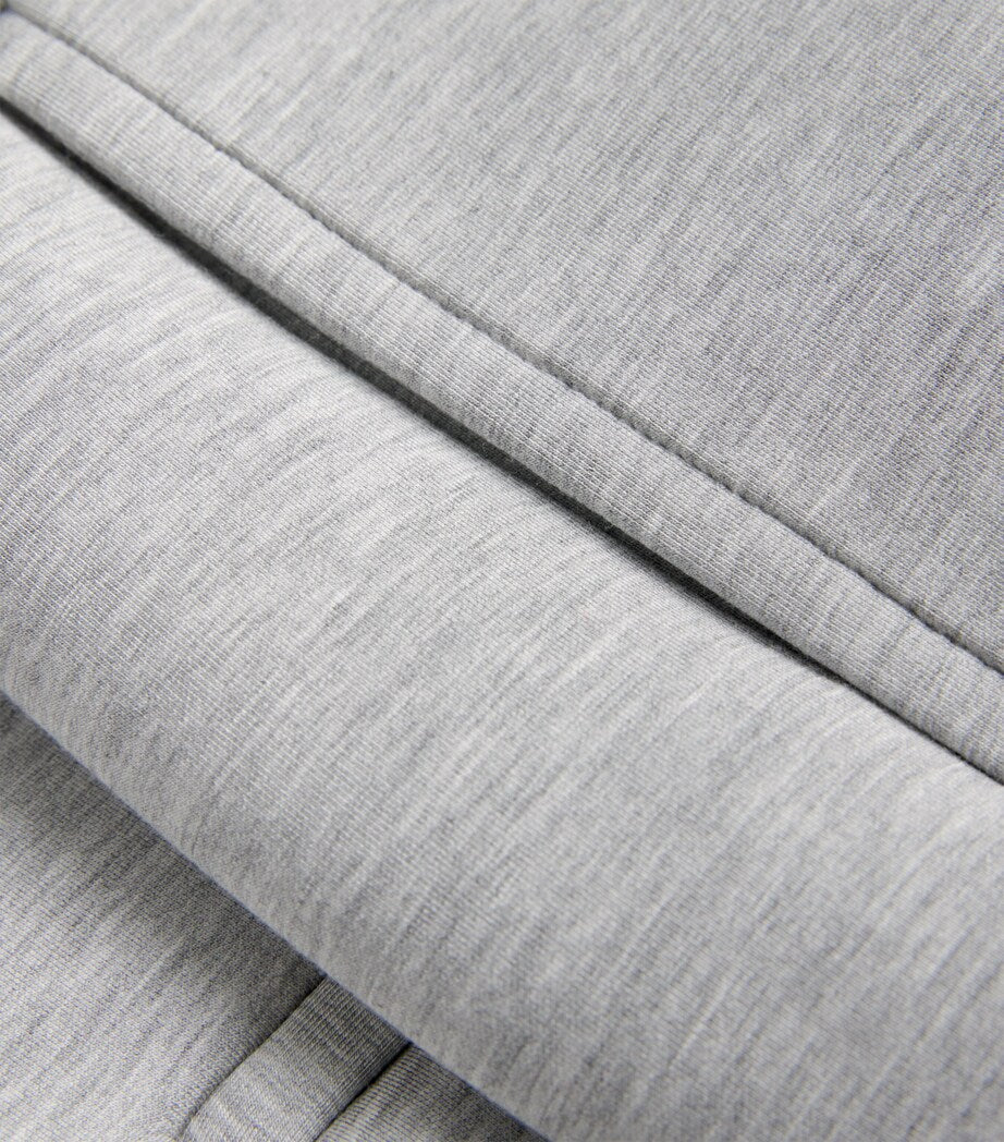 Grey Stretch-Jersey Heather Sweatshorts