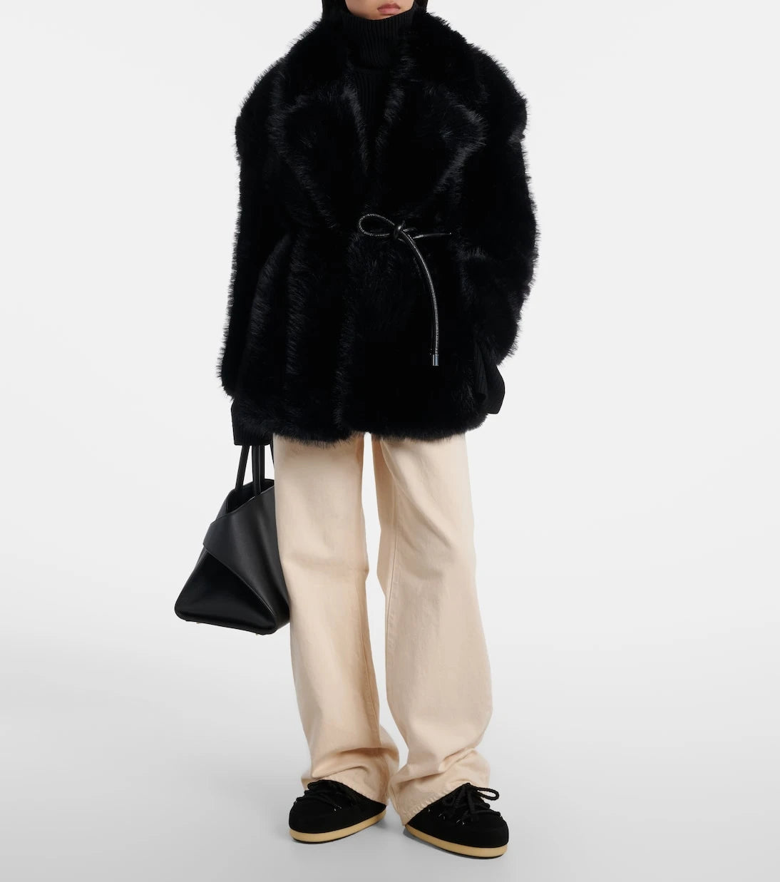 Moon Boot - EVX shearling-trimmed suede mules