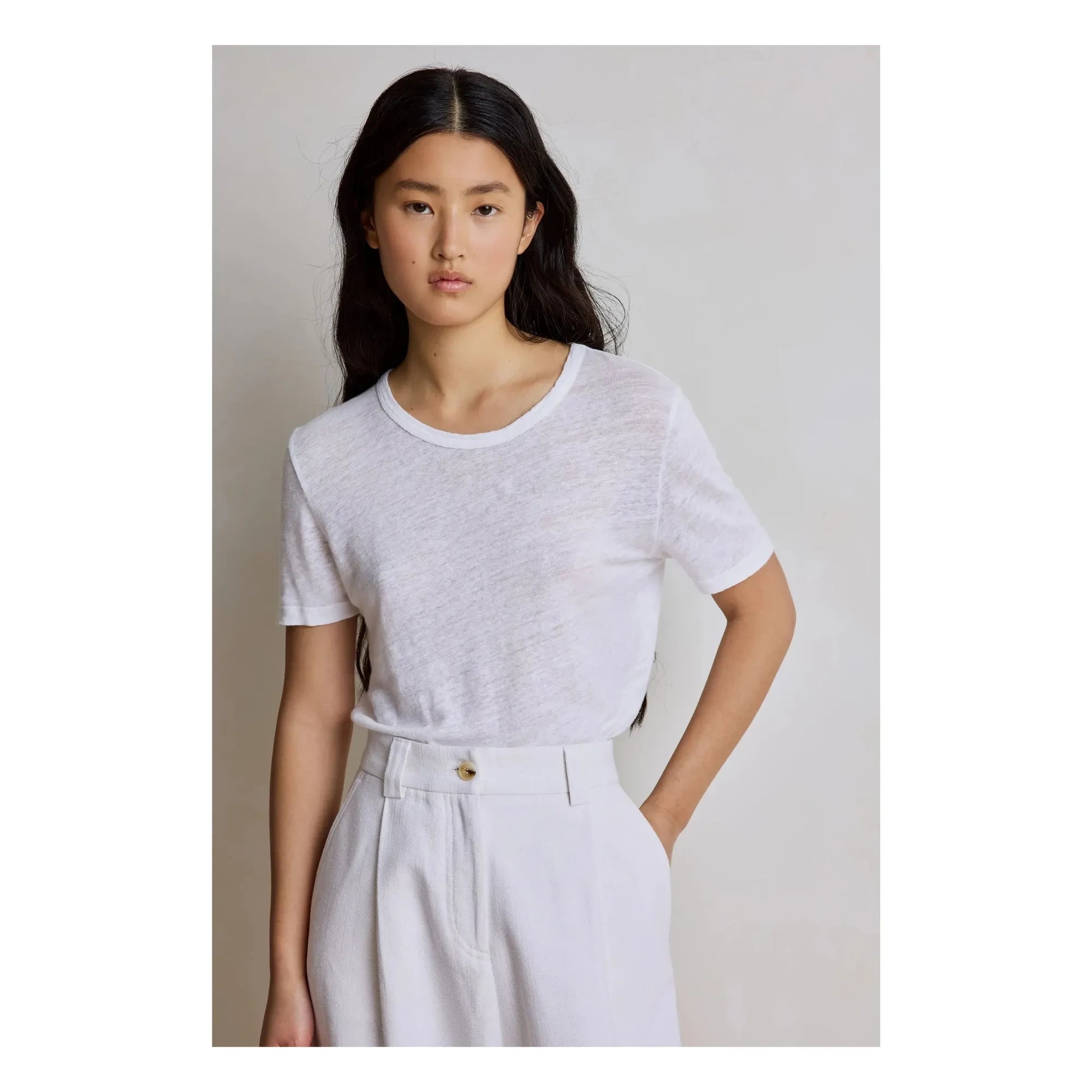 Hod - Miami Linen T-shirt | White