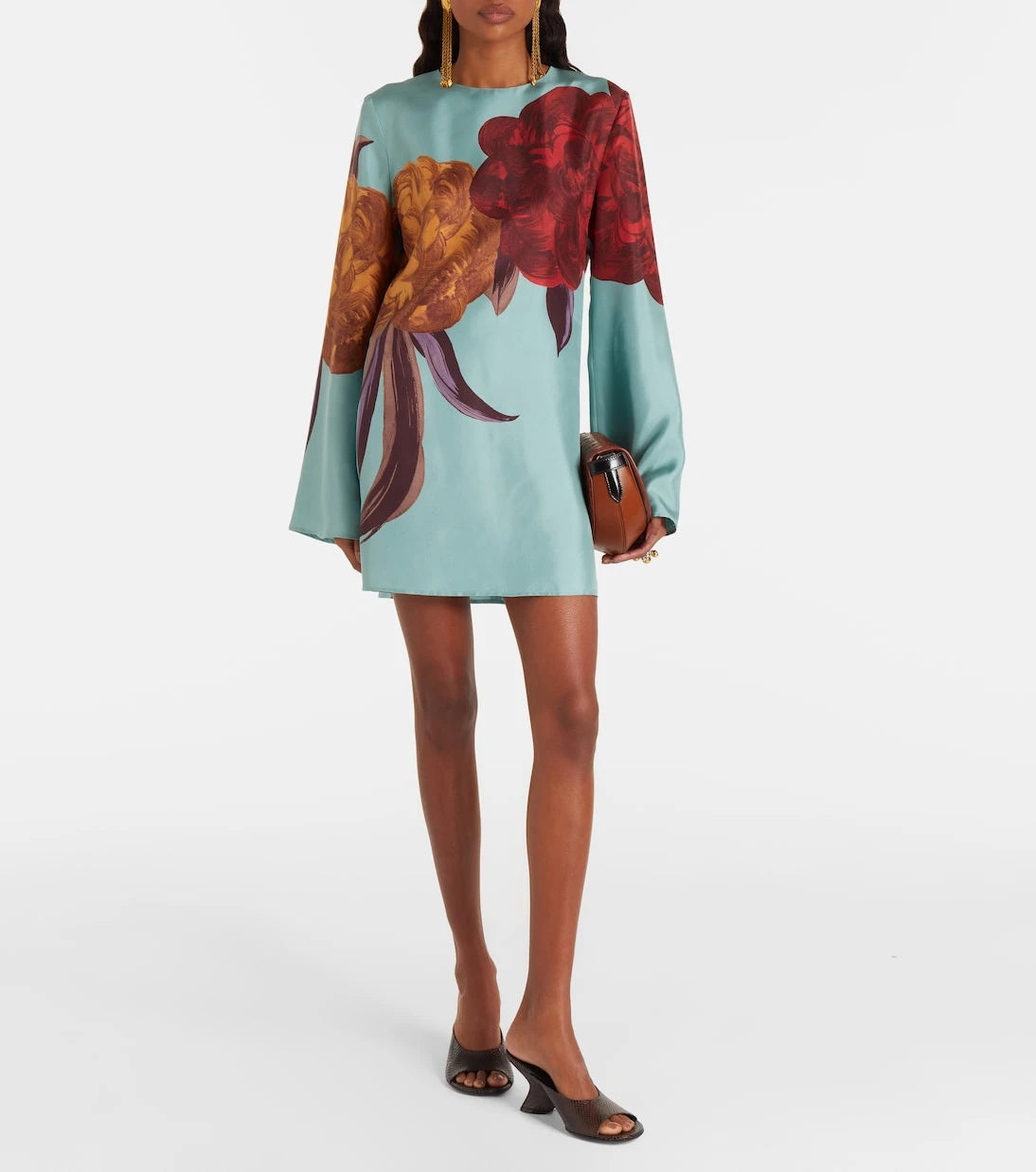 La DoubleJ - Supremes Swing floral silk minidress