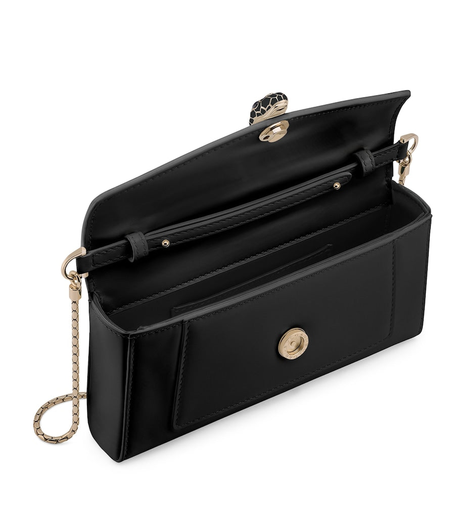 Bvlgari Black Serpenti Forever Cross-Body Phone Bag