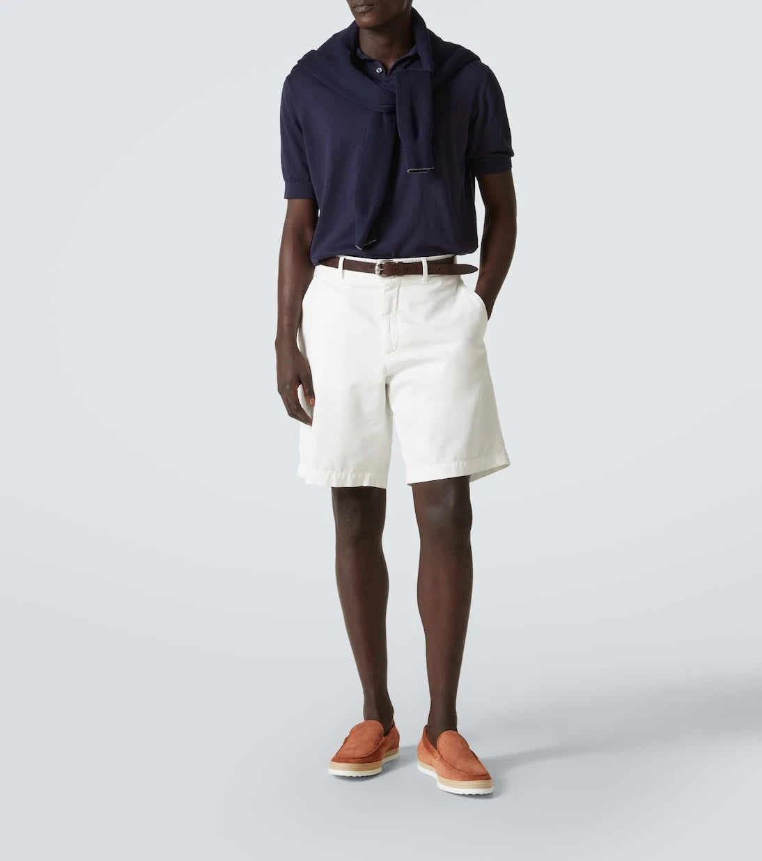 Tod's - Jute-trimmed suede slip-on shoes