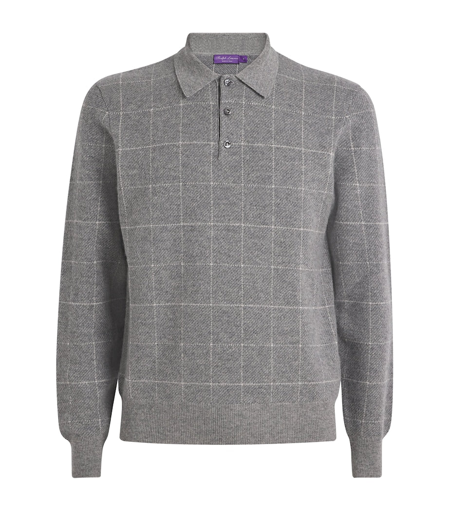 Cashmere Check Polo Shirt