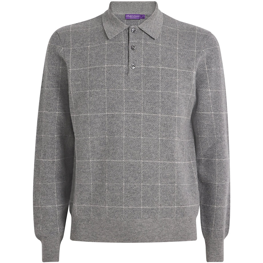 Cashmere Check Polo Shirt