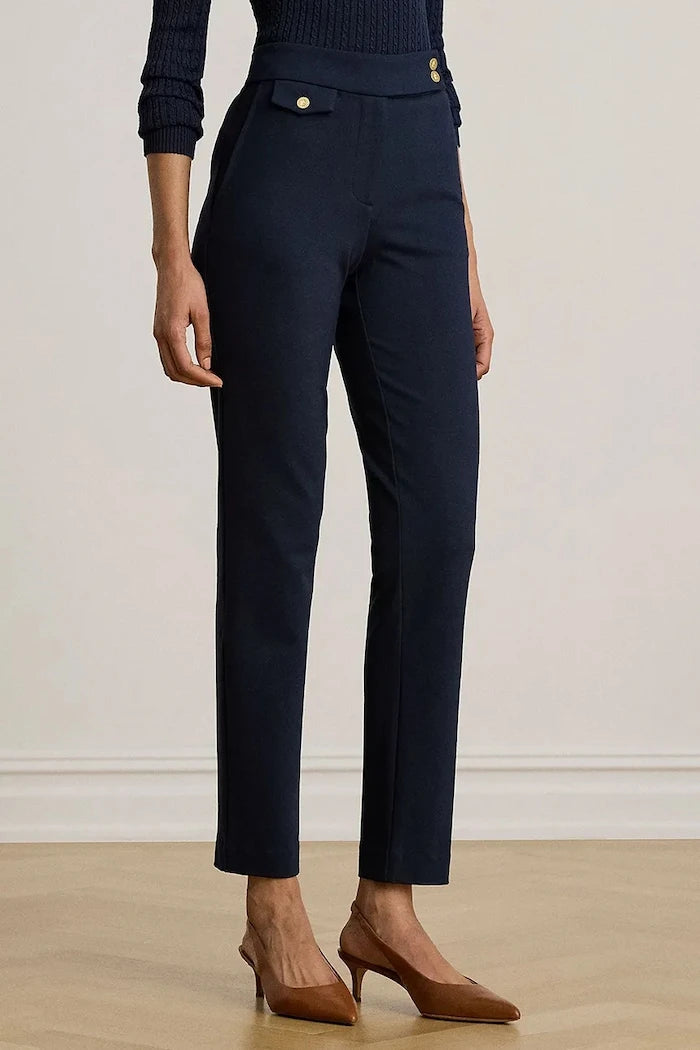 Lauren Ralph Lauren kadın slim fit viskon pantolon