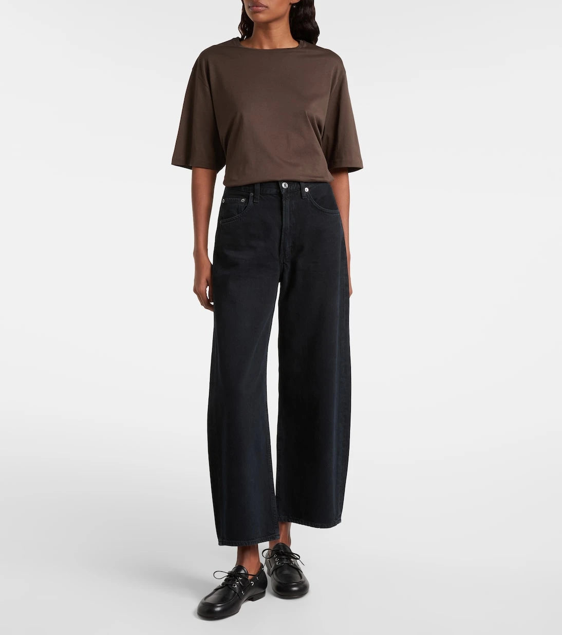 Agolde - Low Curve cropped mid-rise barrel-leg jeans