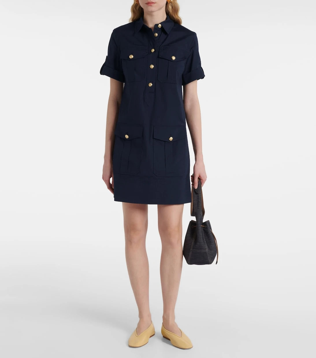 Veronica Beard - Lucca embellished linen shirt dress