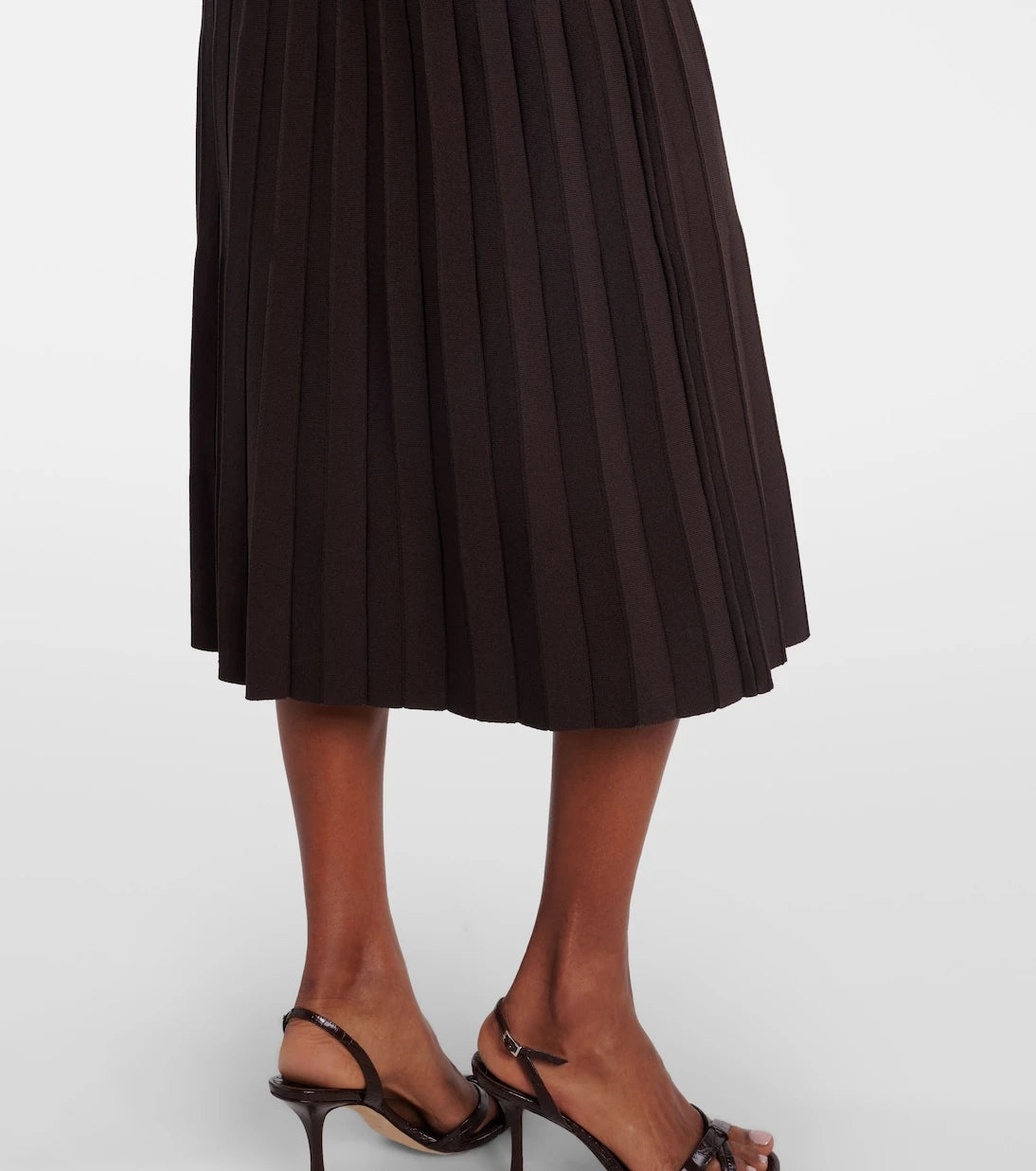 Staud - Ellison pleated knitted midi dress