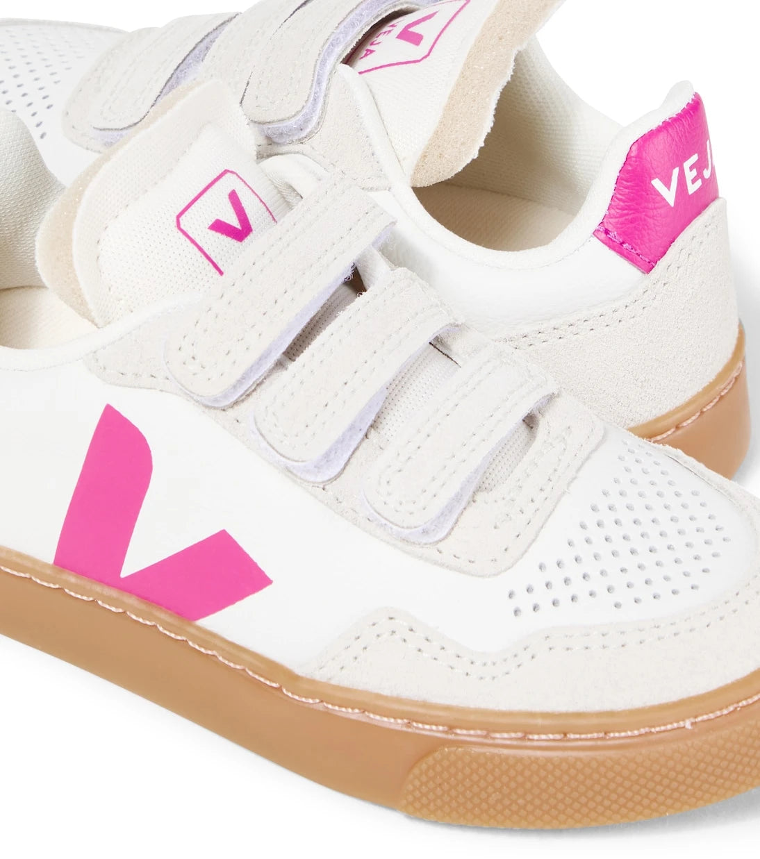 Veja Kids - V-90 leather sneakers