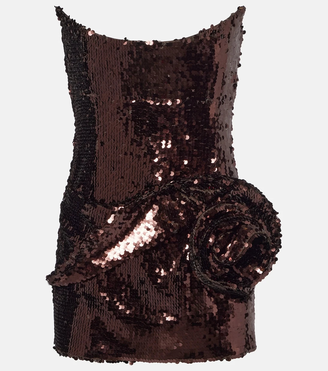 Magda Butrym - Floral-appliqué sequined minidress