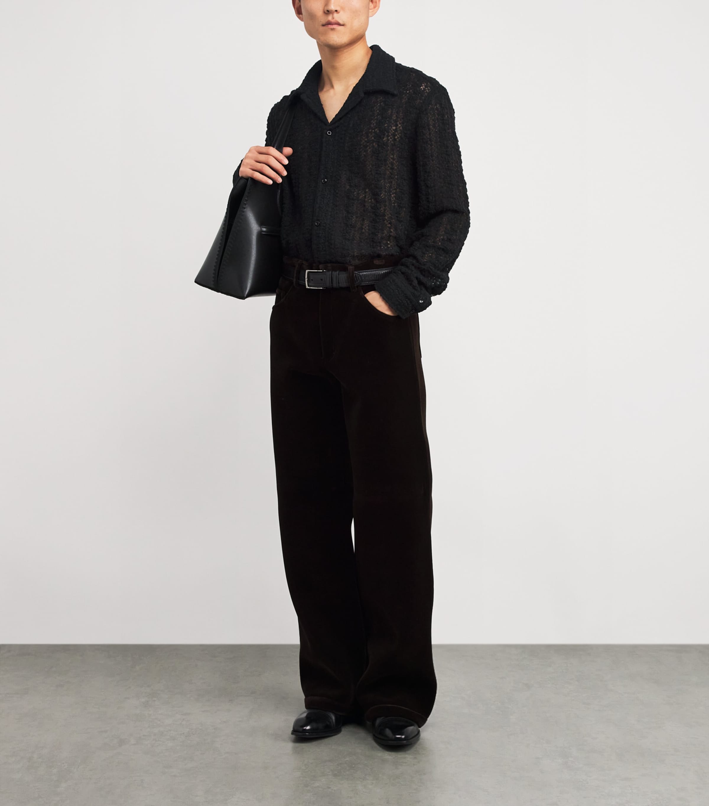 Séfr Wool-Blend Lace Jagou Shirt