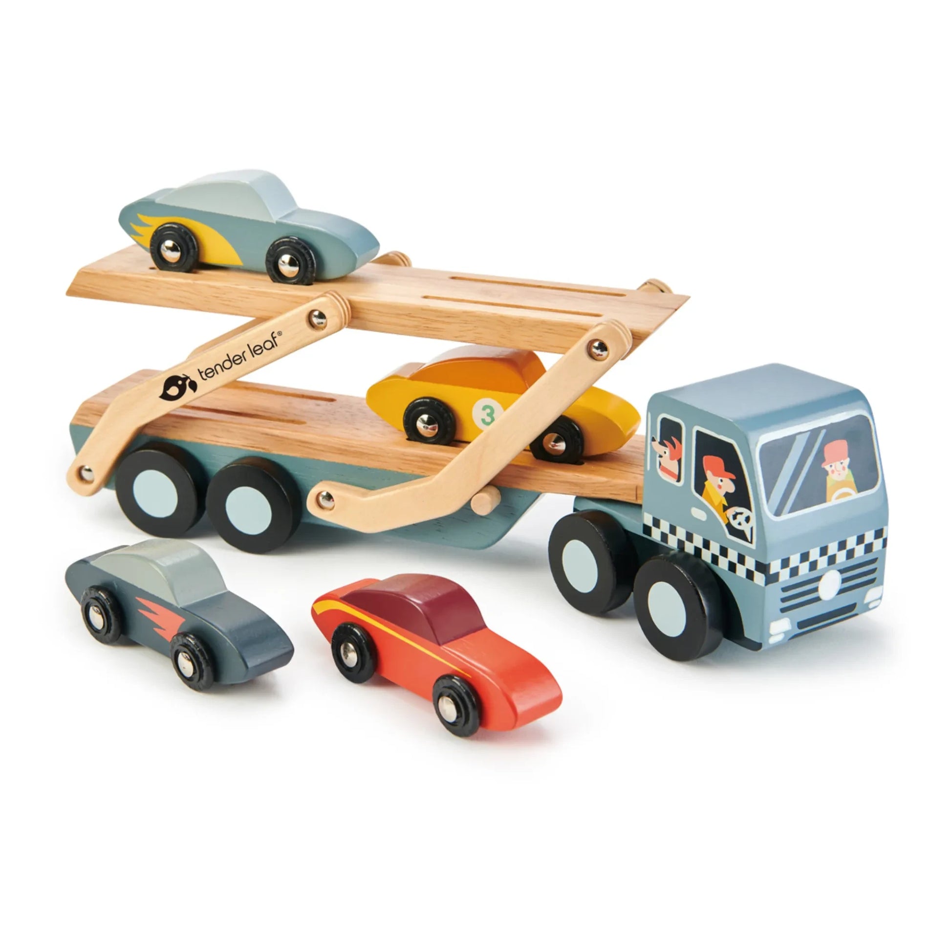 Tender Leaf Toys - Wooden Car Transporter