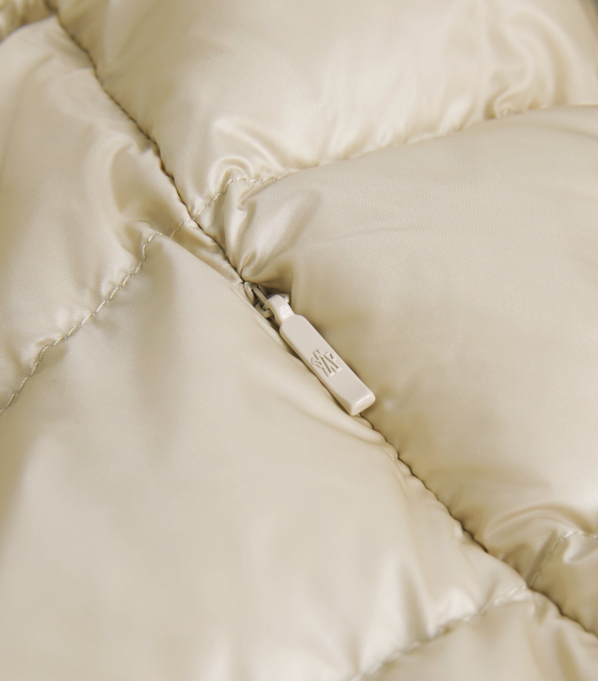 Moncler Beige Down Wool-Trim Panelled Cardigan