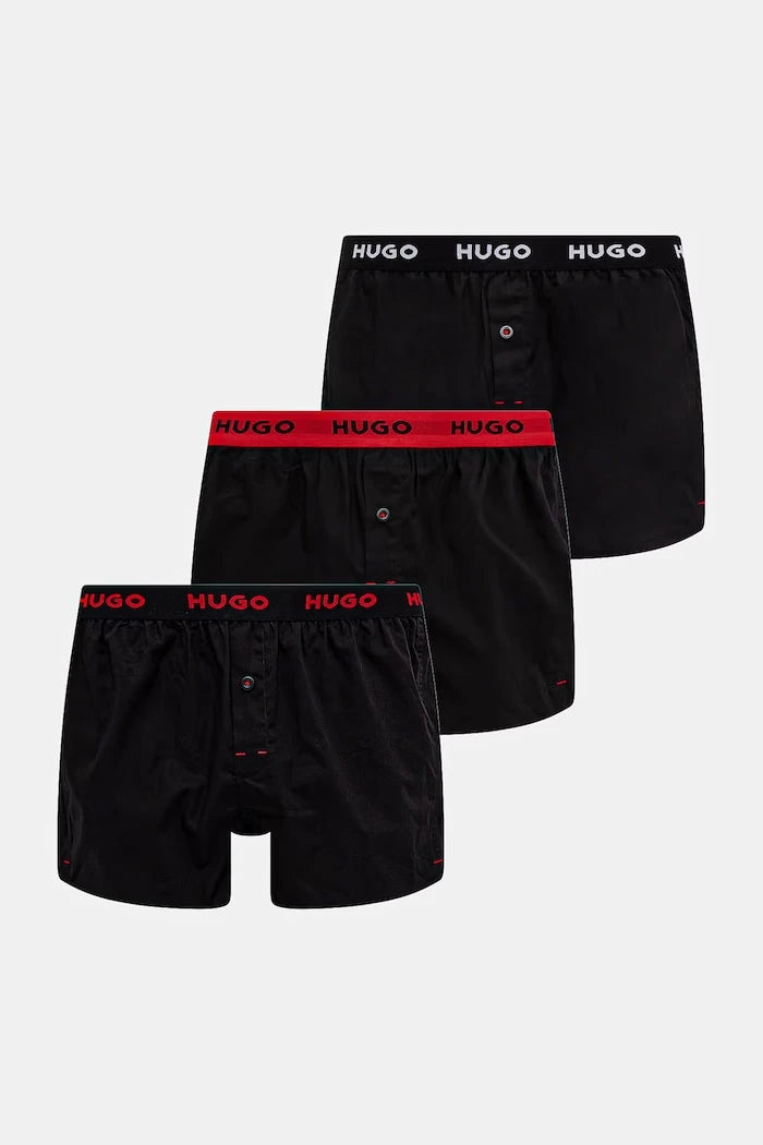 HUGO erkek pamuklu rahat boxer WOVEN BOXER TRIPLET 3'lü
