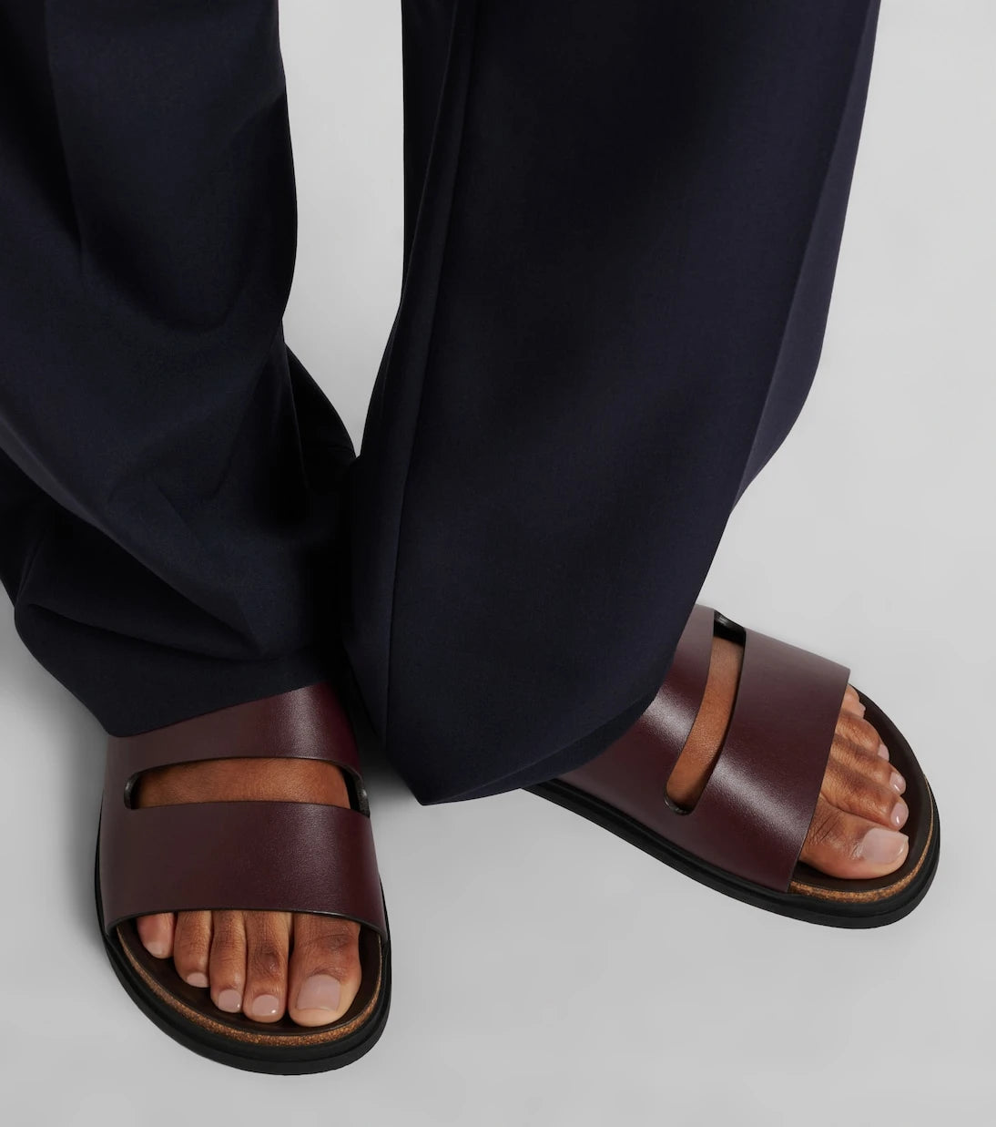 The Row - Band leather slides