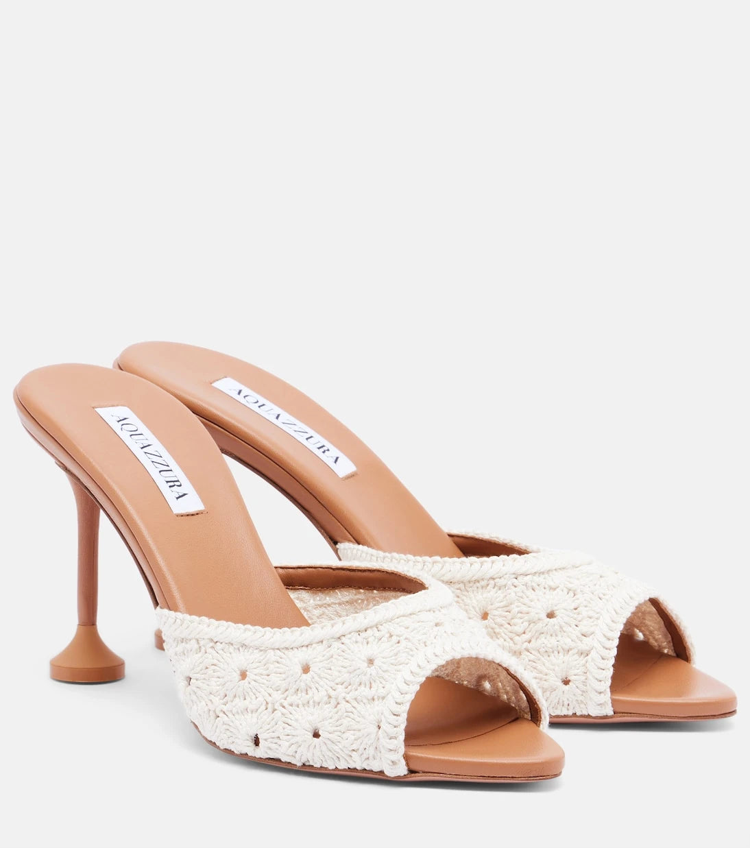 Aquazzura - Loom macramé mules