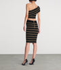 Balmain Black Stripe Midi Pencil Skirt