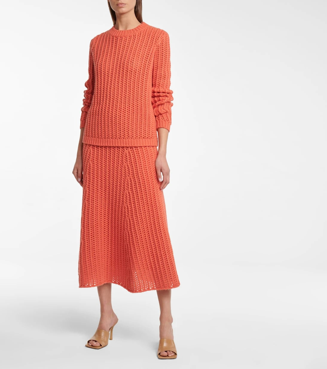 Gabriela Hearst - Pablo bouclé-knit cashmere midi skirt