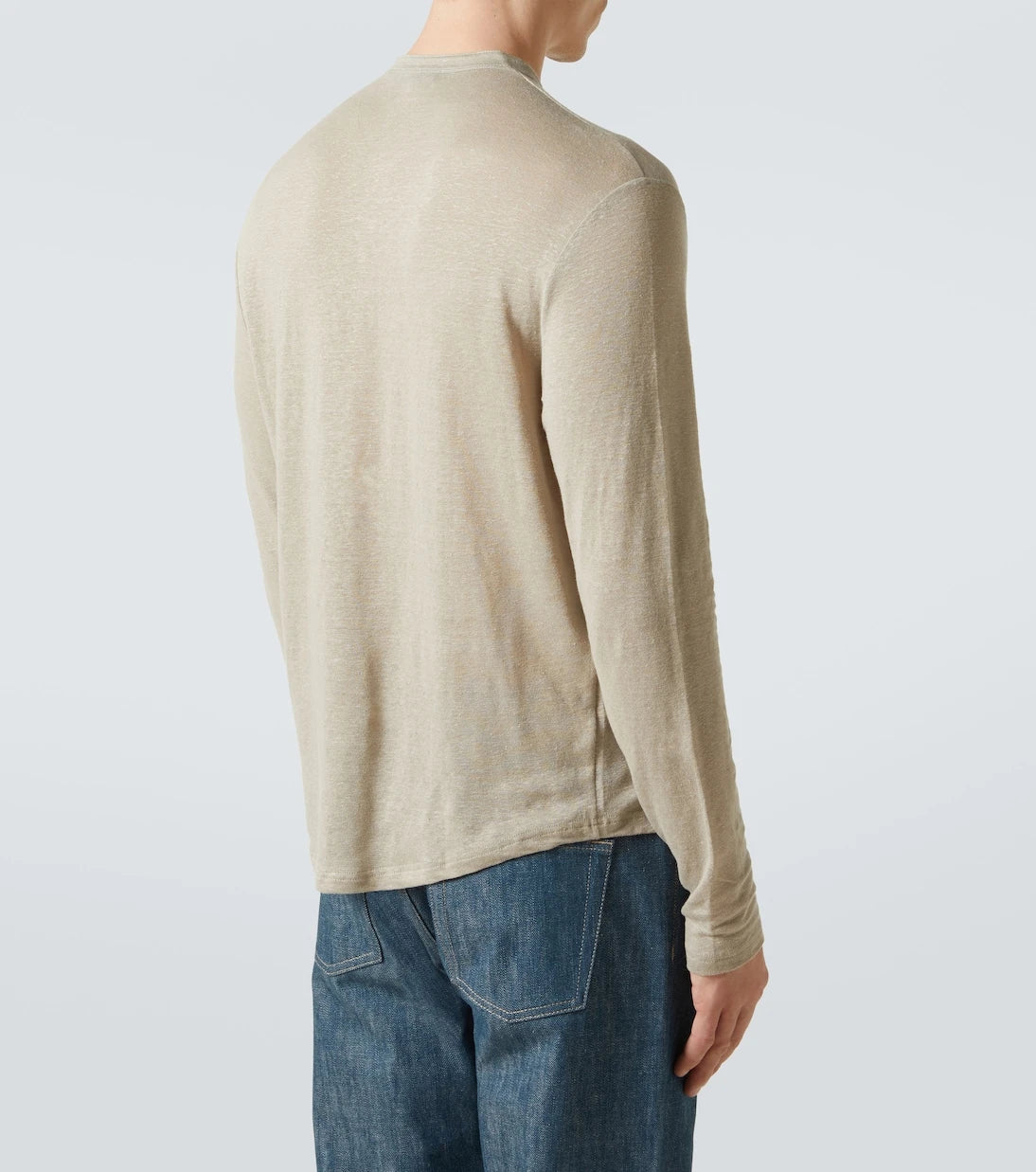 Thom Sweeney - Linen-blend Henley shirt
