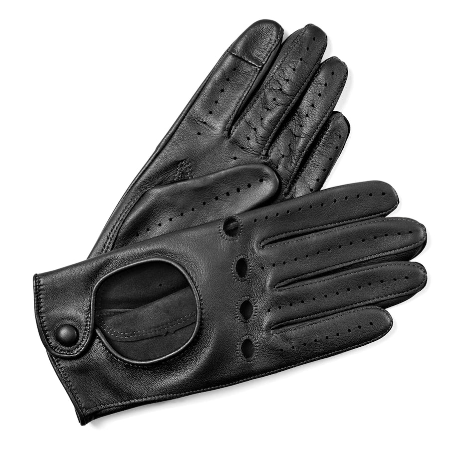Aspinal Of London Black Women's Nappa Leather Driving Gloves (Small)