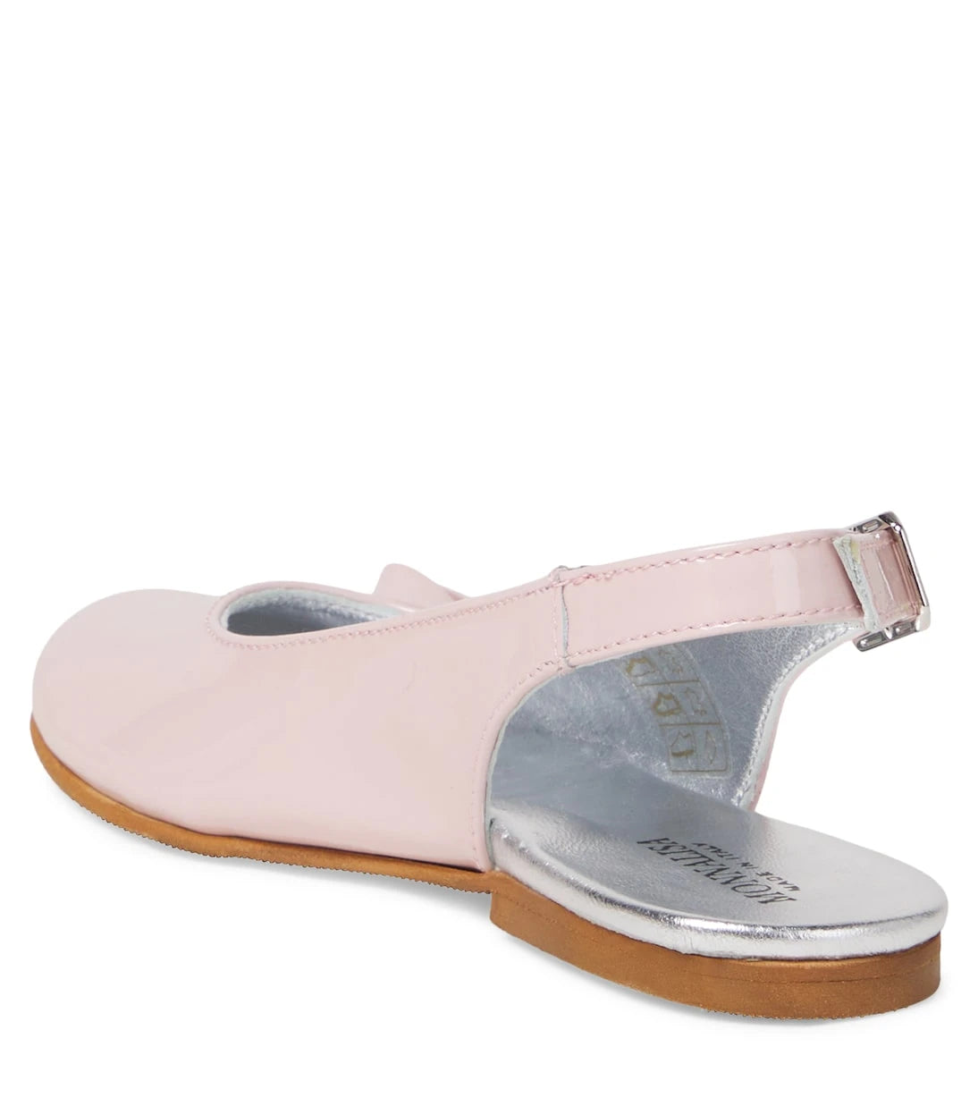 Monnalisa - Embellished leather slingback ballet flats