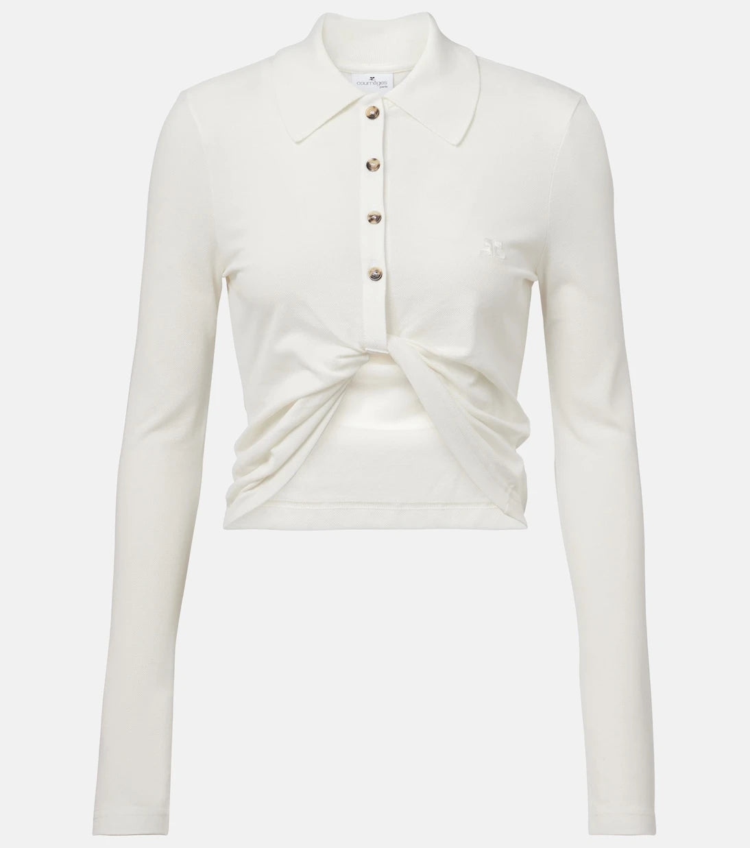Courrèges - Cropped cotton shirt