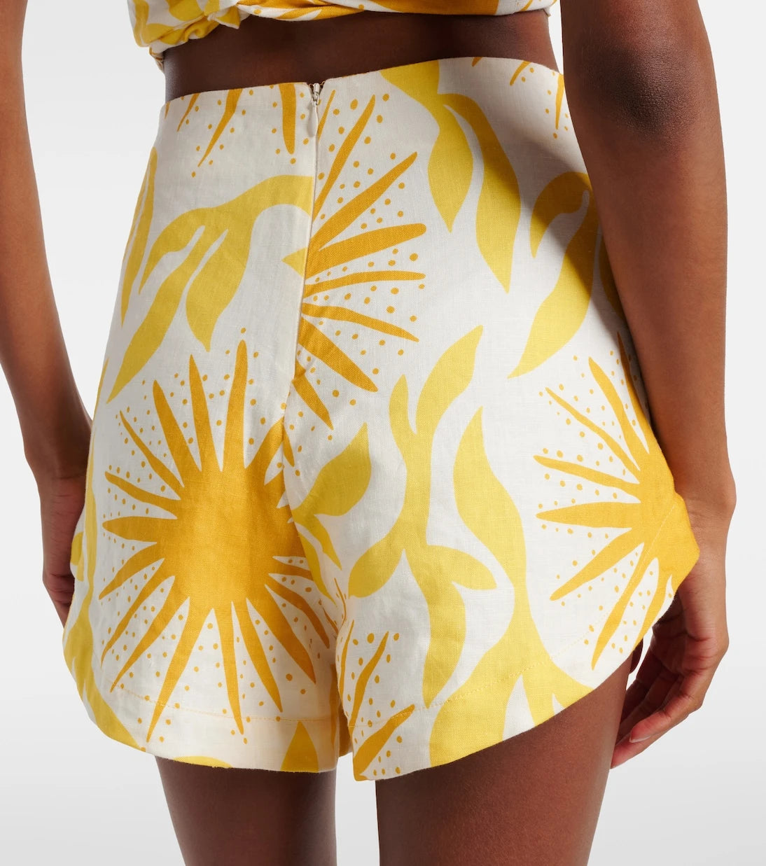 Cala de la Cruz - Bahamas printed linen shorts