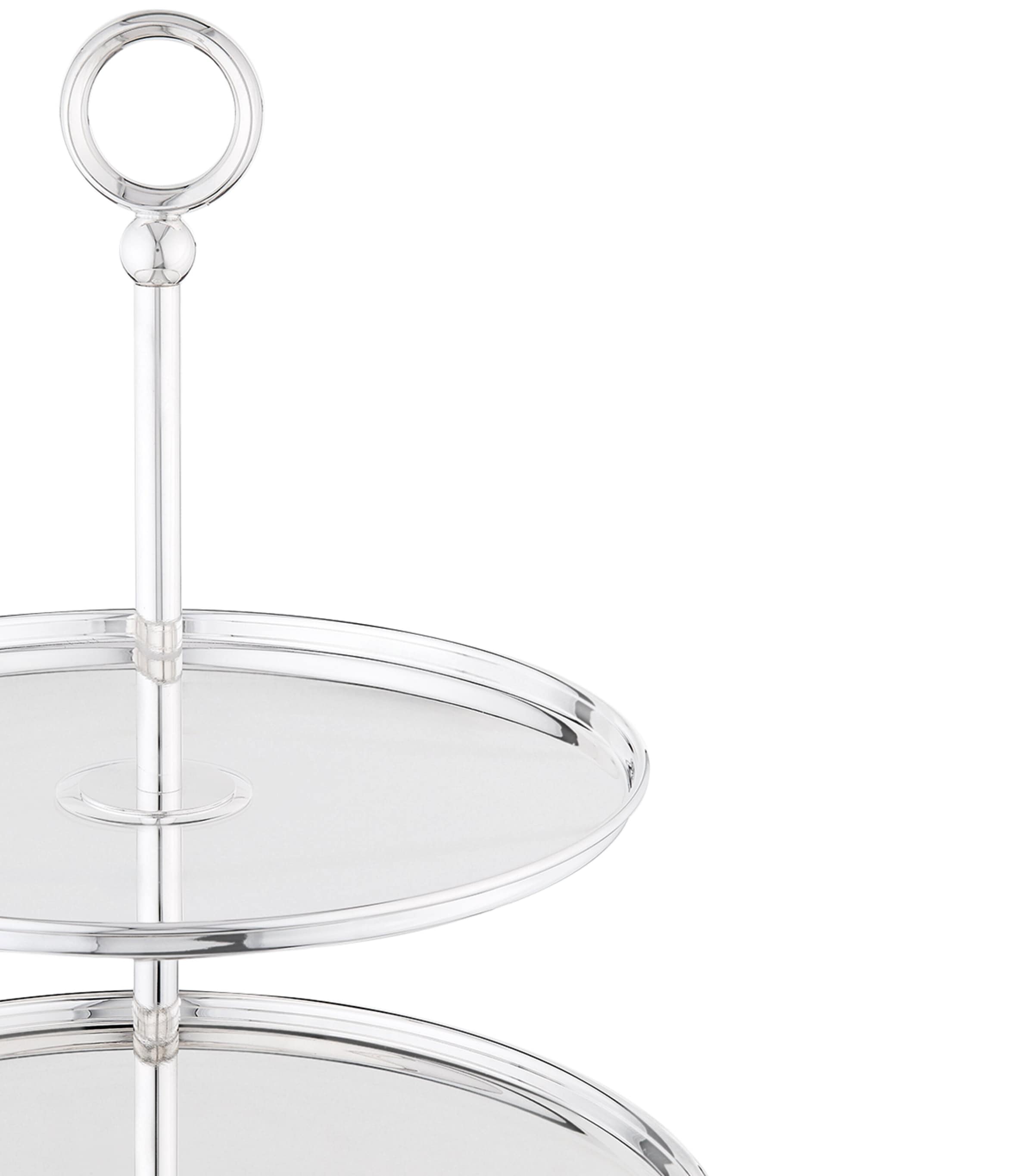 Greggio Silver-Plated Georgian 2-Tier Cake Stand