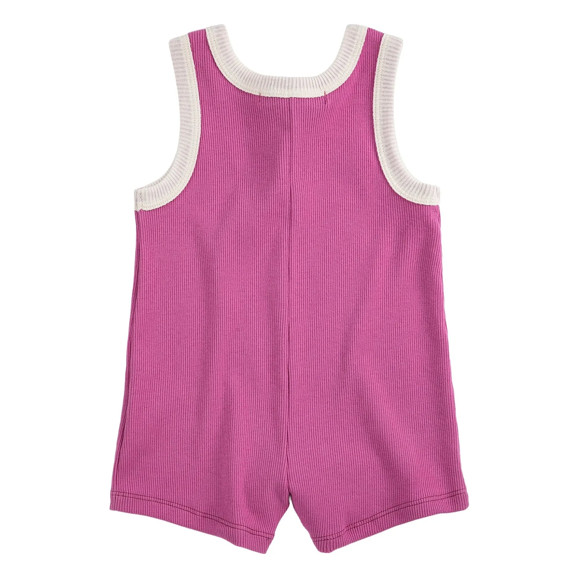 Bobo Choses - Combishort Côtelée Orange Coton BIo | Purple