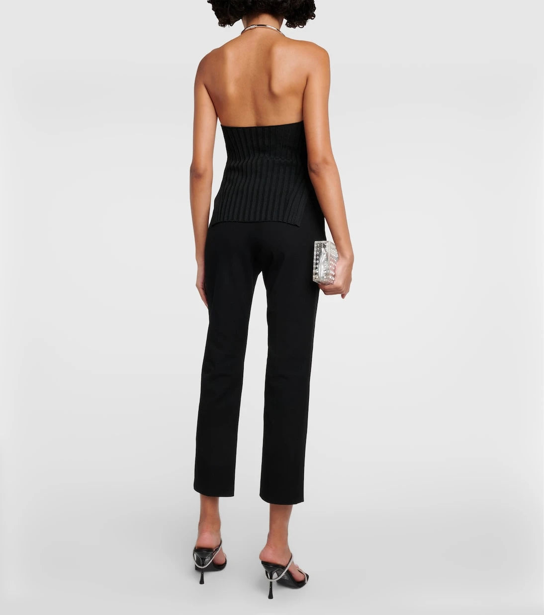 Galvan - Rhea metallic halterneck top