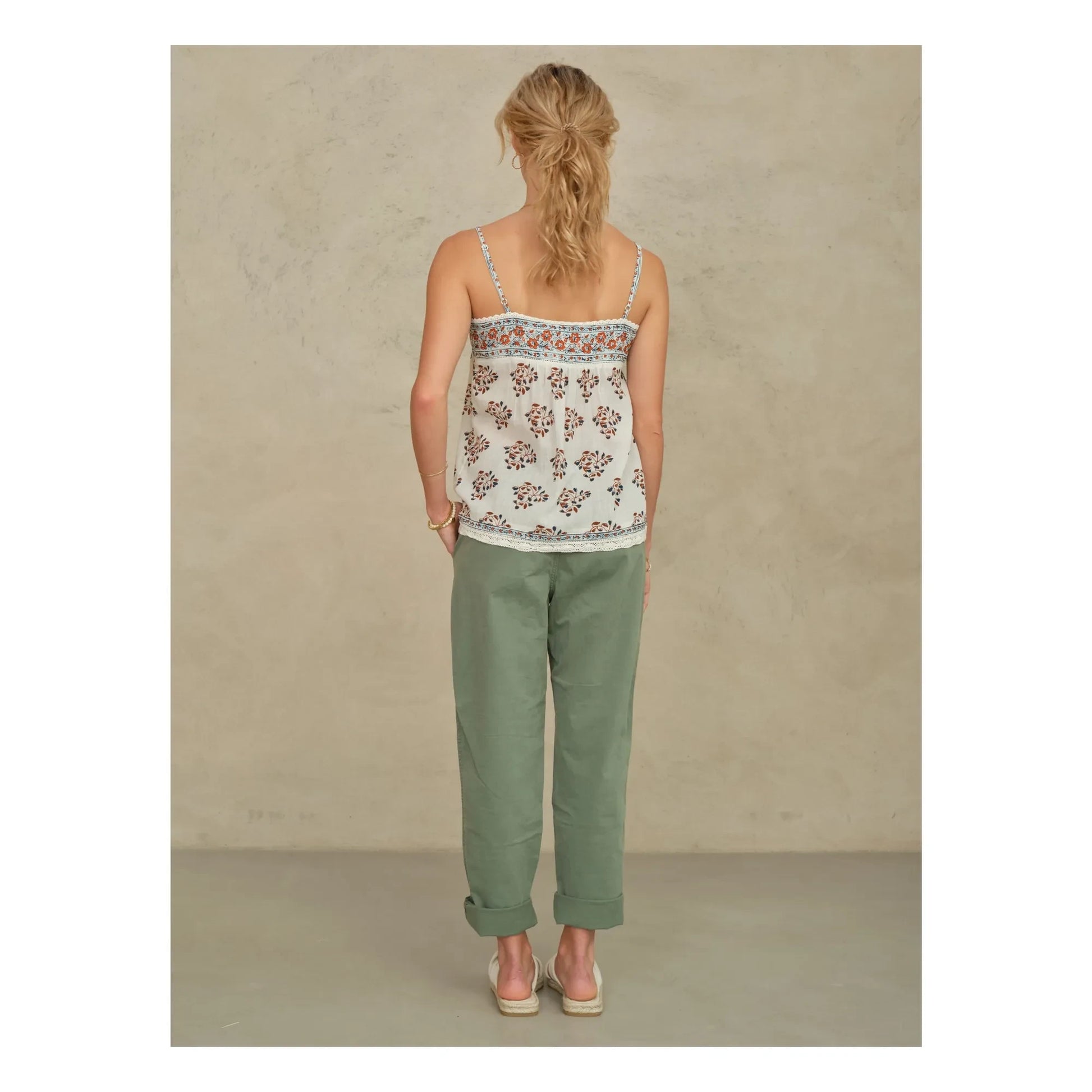 M.A.B.E. - Stella Cotton tank top | Ecru