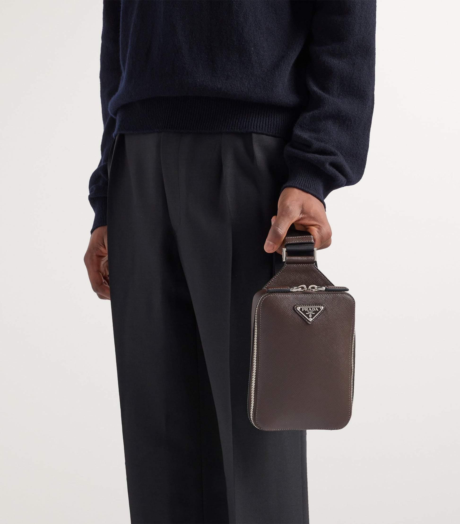 Prada Saffiano Leather Brique Cross-Body Bag