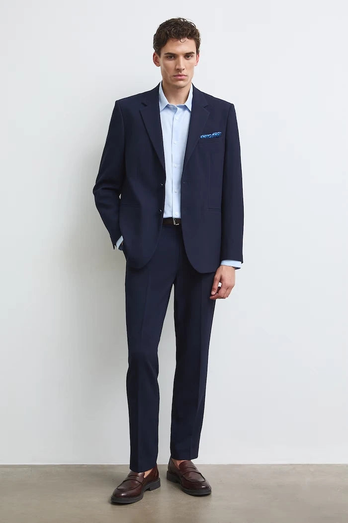 Tek düğmeli erkek blazer ceket