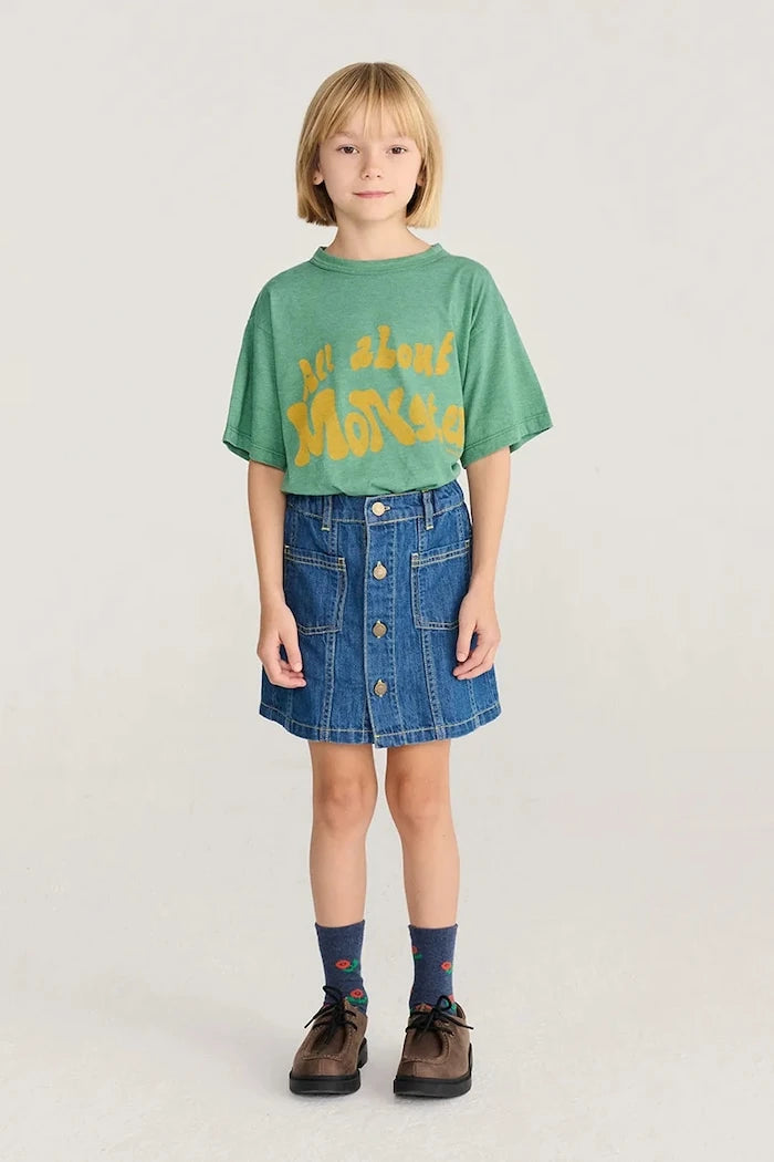 Bobo Choses çocuklar için pamuklu oversized tişört All About Monsters