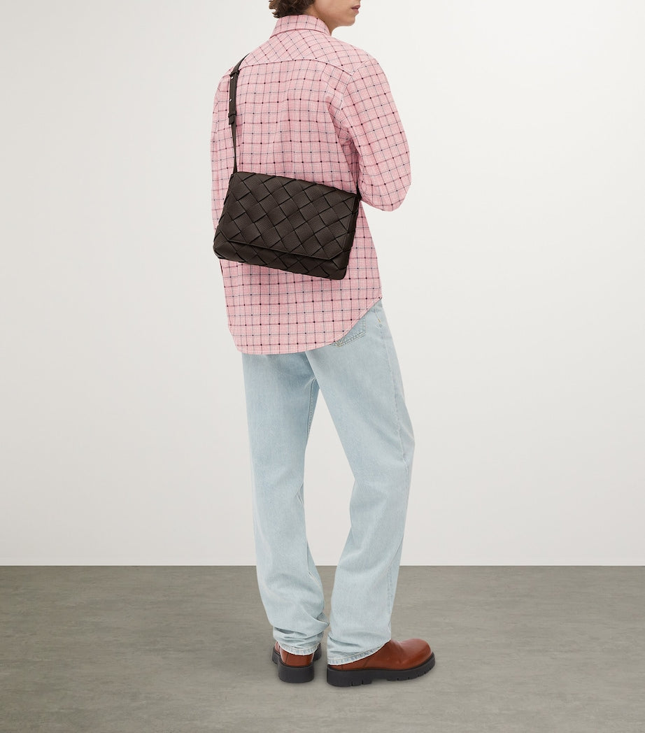 Large Leather Diago Cross-Body Bag