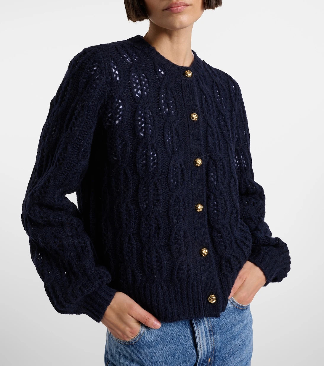 Frame - Caped wool-blend cardigan