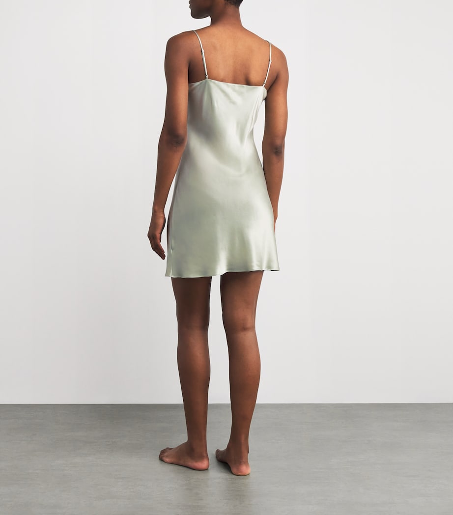 Blue Silk Venus Slip Nightdress