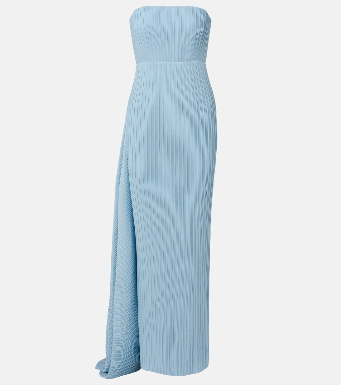 Solace London - Hurlee pleated strapless gown
