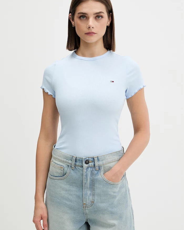 Tommy Jeans тениска дамска от памук с еластан