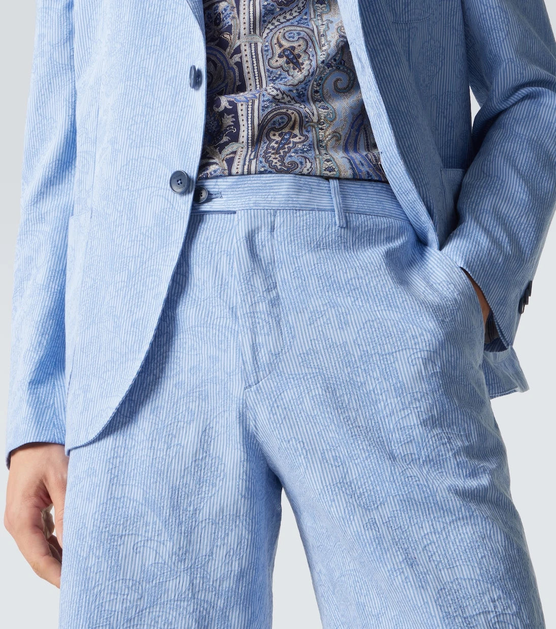 Etro - Paisley cotton Bermuda shorts