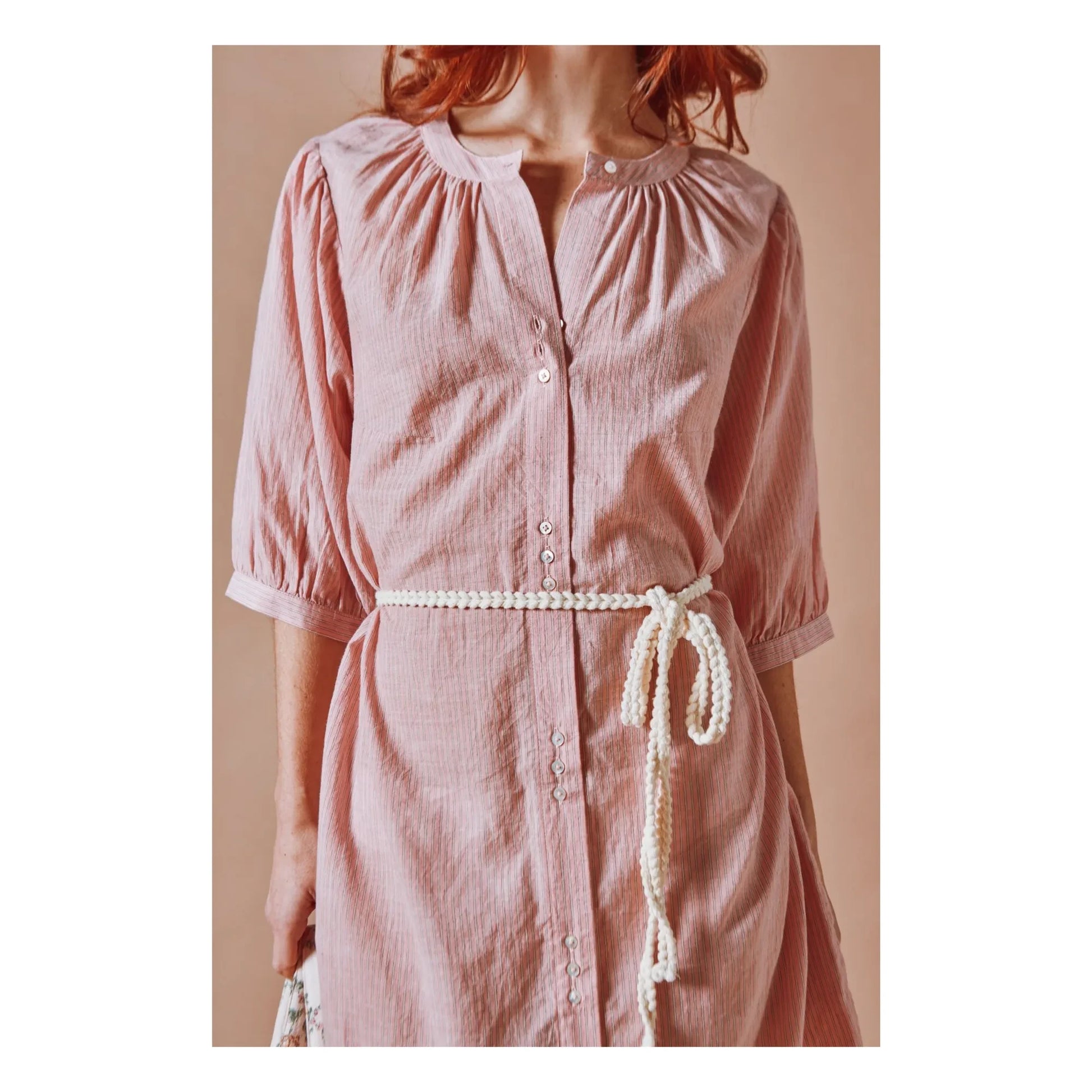Emile et Ida - Kadhi Cotton Dress | Pink