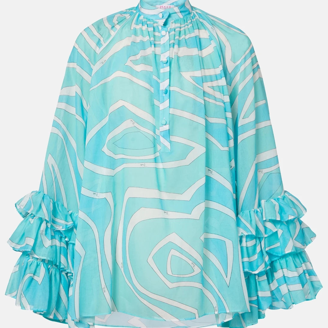 Pucci - Marmo ruffled cotton blouse