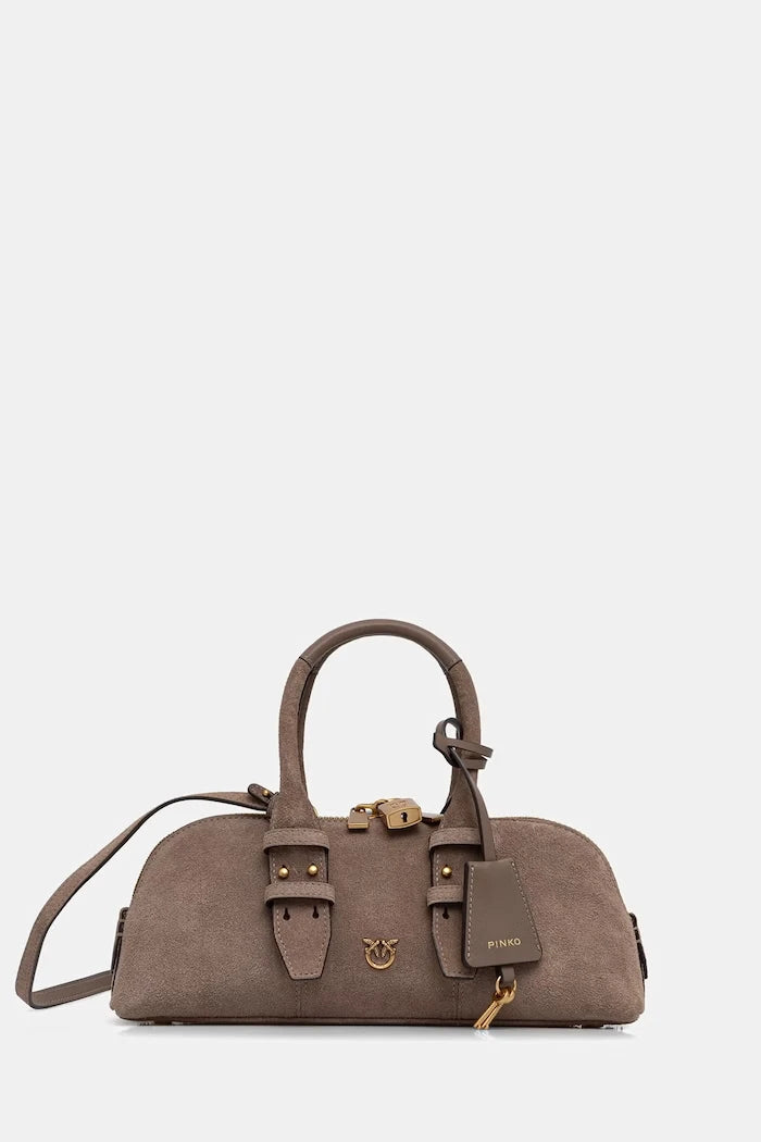 Pinko Horizontal Kadın Süet Baguette Çanta