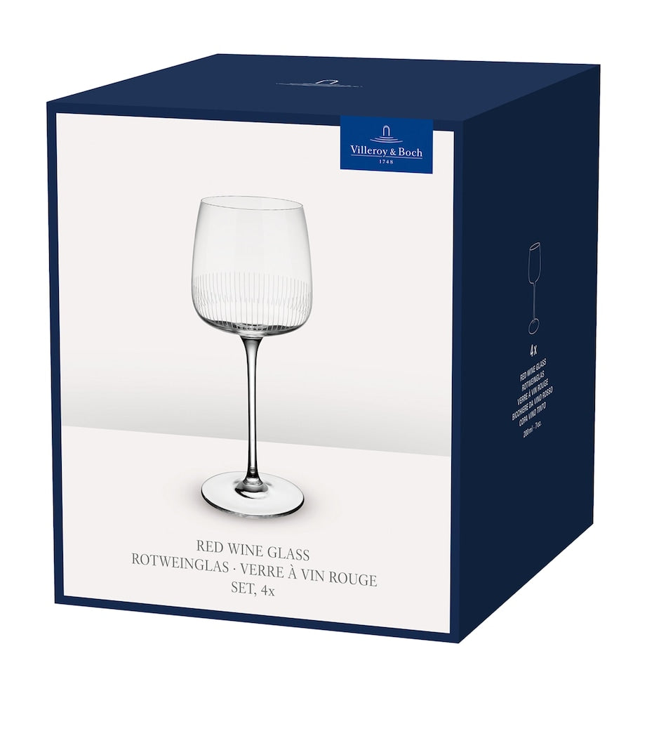 Set of 4 Crystal Afina Red Wine Glasses (200ml)