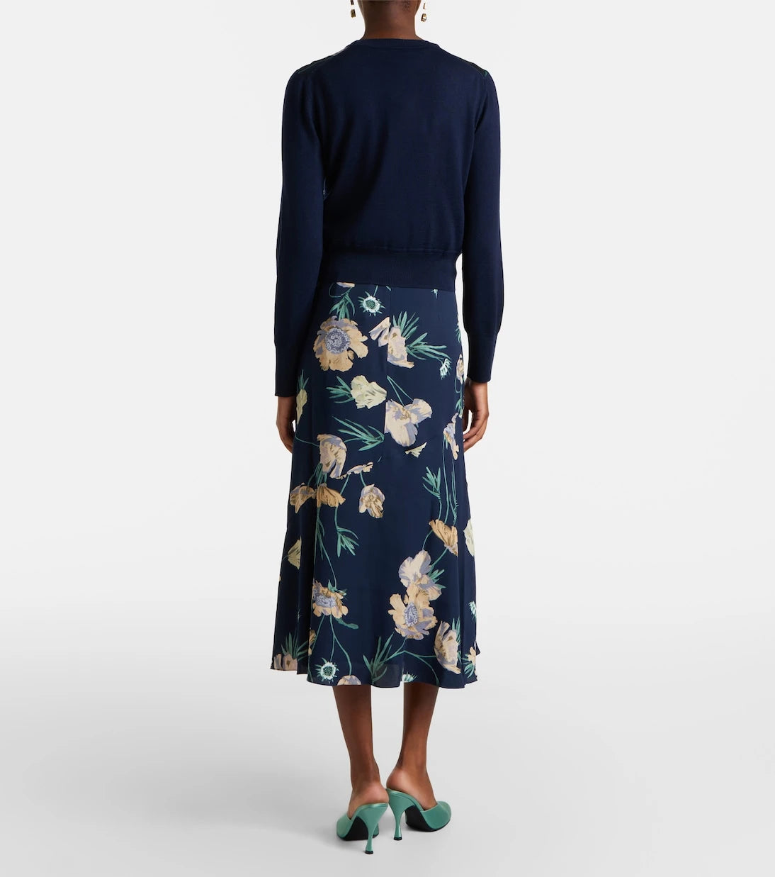Erdem - Floral midi skirt