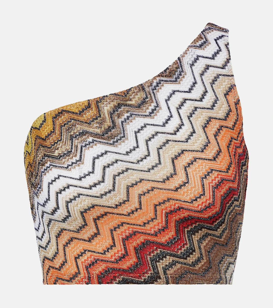 Missoni - توب قصير لامع بكتف واحد